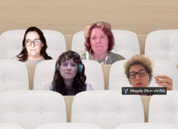 Participants in a virtual conference room